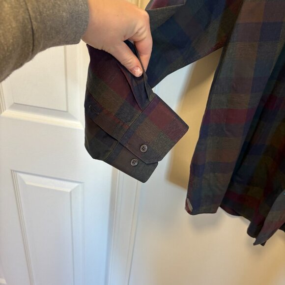 Leo Chevalier Design Men's dress shirt Size XXL 100% cotton, no iron, checkered - Picture 8 of 9